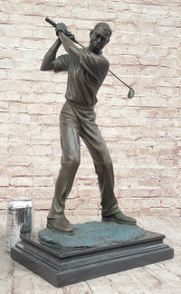 Signed Original Milo Male Golfer Sport Trophy Solid Bronze