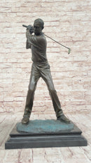 Signed Original Milo Male Golfer Sport Trophy Solid Bronze
