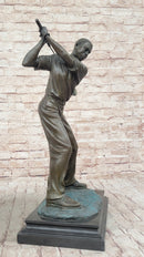 Signed Original Milo Male Golfer Sport Trophy Solid Bronze