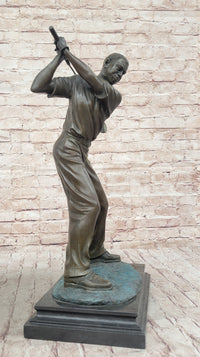 Signed Original Milo Male Golfer Sport Trophy Solid Bronze