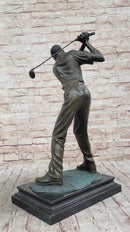 Signed Original Milo Male Golfer Sport Trophy Solid Bronze