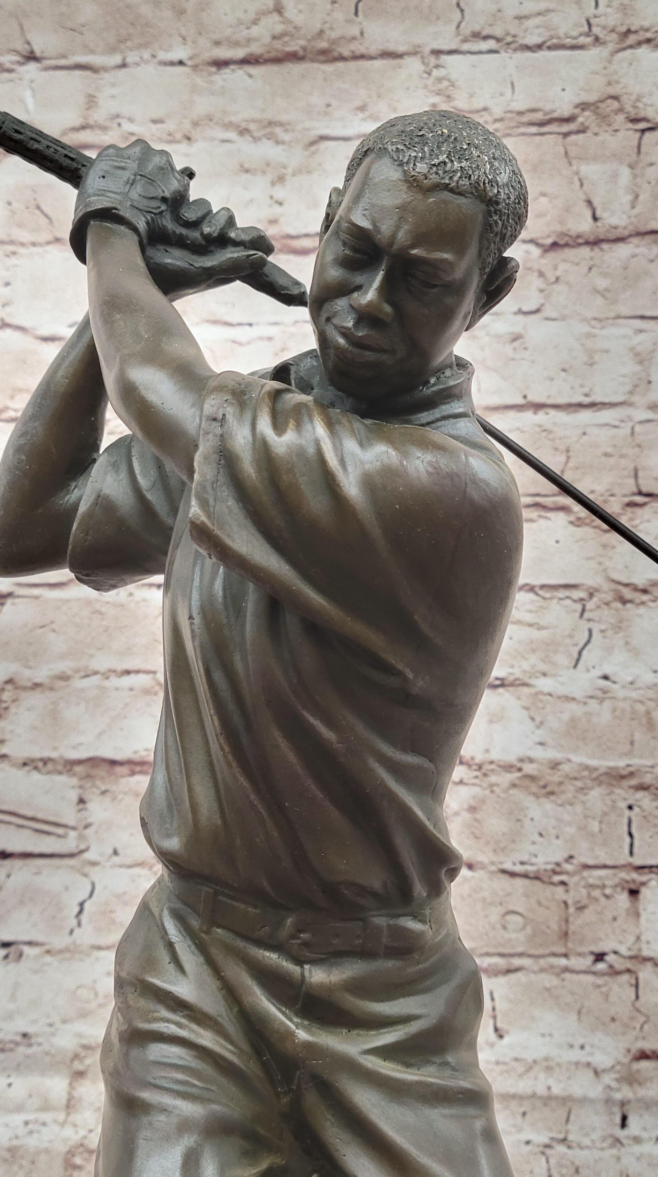 Signed Original Milo Male Golfer Sport Trophy Solid Bronze