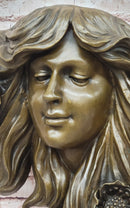 Signed Dalou Art Deco Woman Wall Mount Sculpture