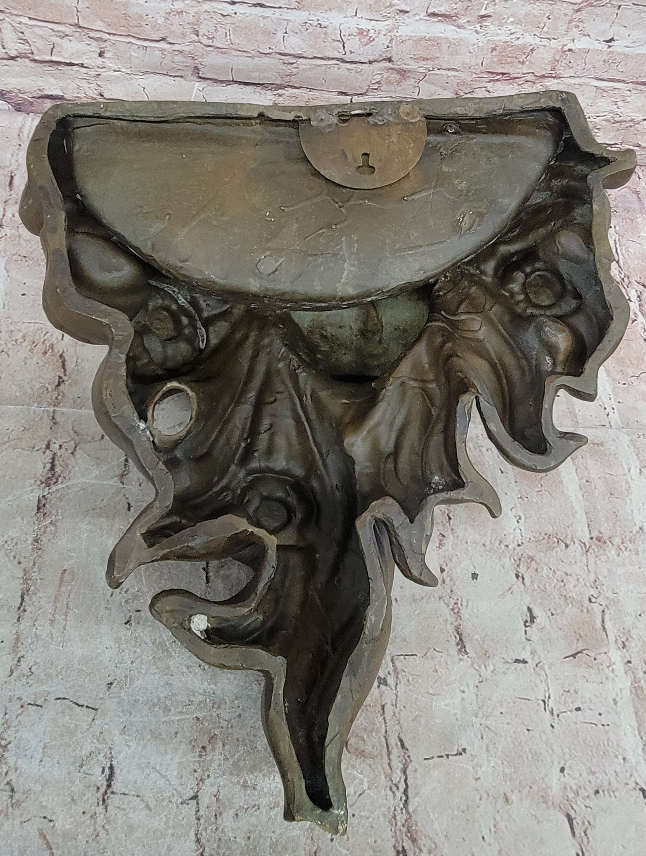 Signed Dalou Art Deco Woman Wall Mount Sculpture