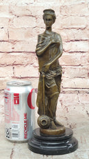 Classical Bronze Lady Sculpture on Marble Base