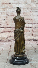 Classical Bronze Lady Sculpture on Marble Base
