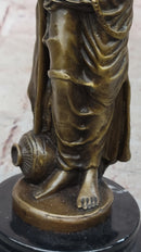 Classical Bronze Lady Sculpture on Marble Base