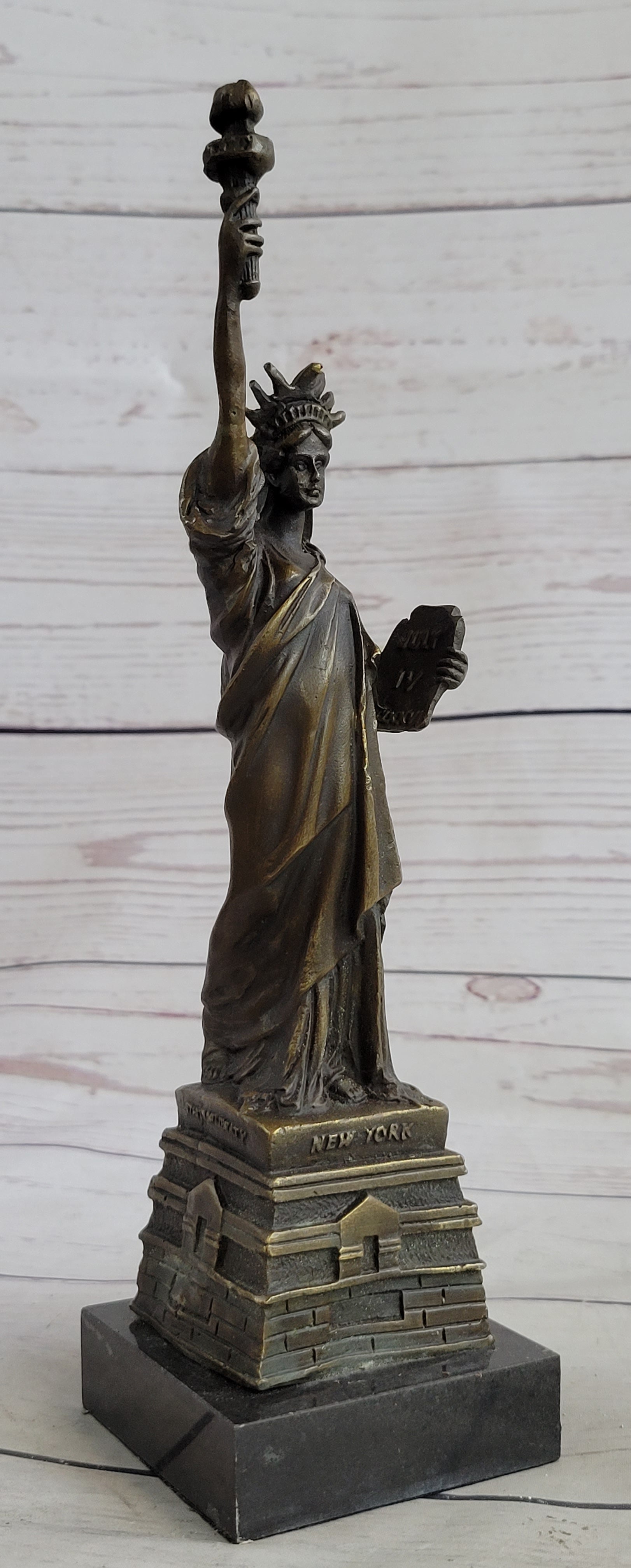 Vienna Bronze Sculpture of Liberty New York Landmark