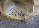 Native American Chief Warrior Bear Headdress Bronze by Milo