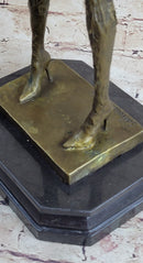 Steampunk Nude Female Figure Surrealist Dali Bronze Sculpture Statue on Marble Base
