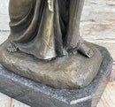 Signed Valli Jesus Christ Forced To Carry Cross Bronze Sculpture