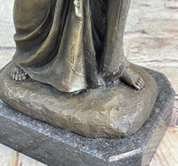 Signed Valli Jesus Christ Forced To Carry Cross Bronze Sculpture