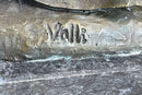Signed Valli Jesus Christ Forced To Carry Cross Bronze Sculpture