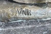 Signed Valli Jesus Christ Forced To Carry Cross Bronze Sculpture