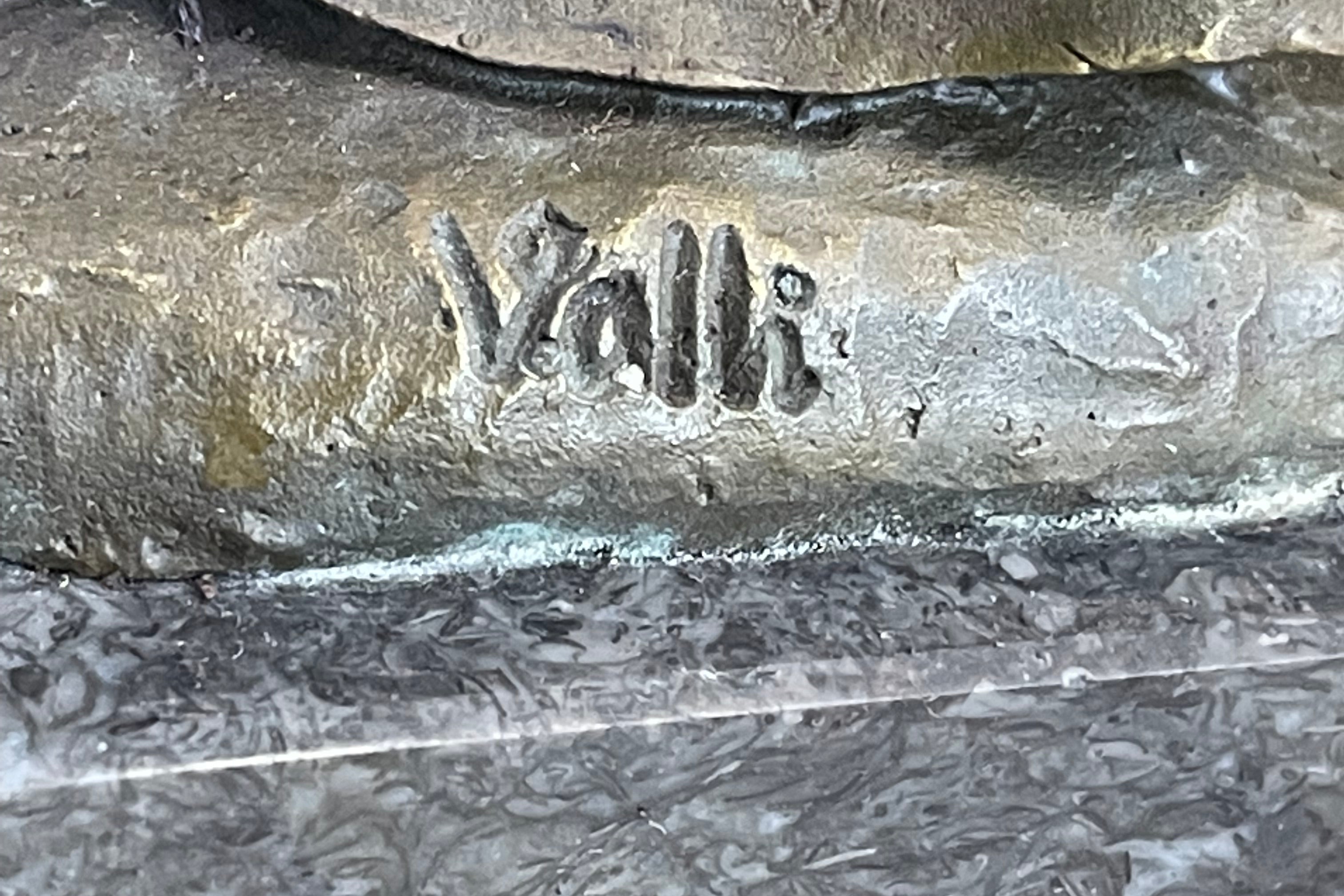 Signed Valli Jesus Christ Forced To Carry Cross Bronze Sculpture