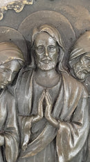 Bronze Nativity Scene Wall Plaque - Jesus Christ Art