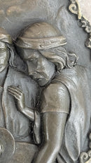Bronze Nativity Scene Wall Plaque - Jesus Christ Art