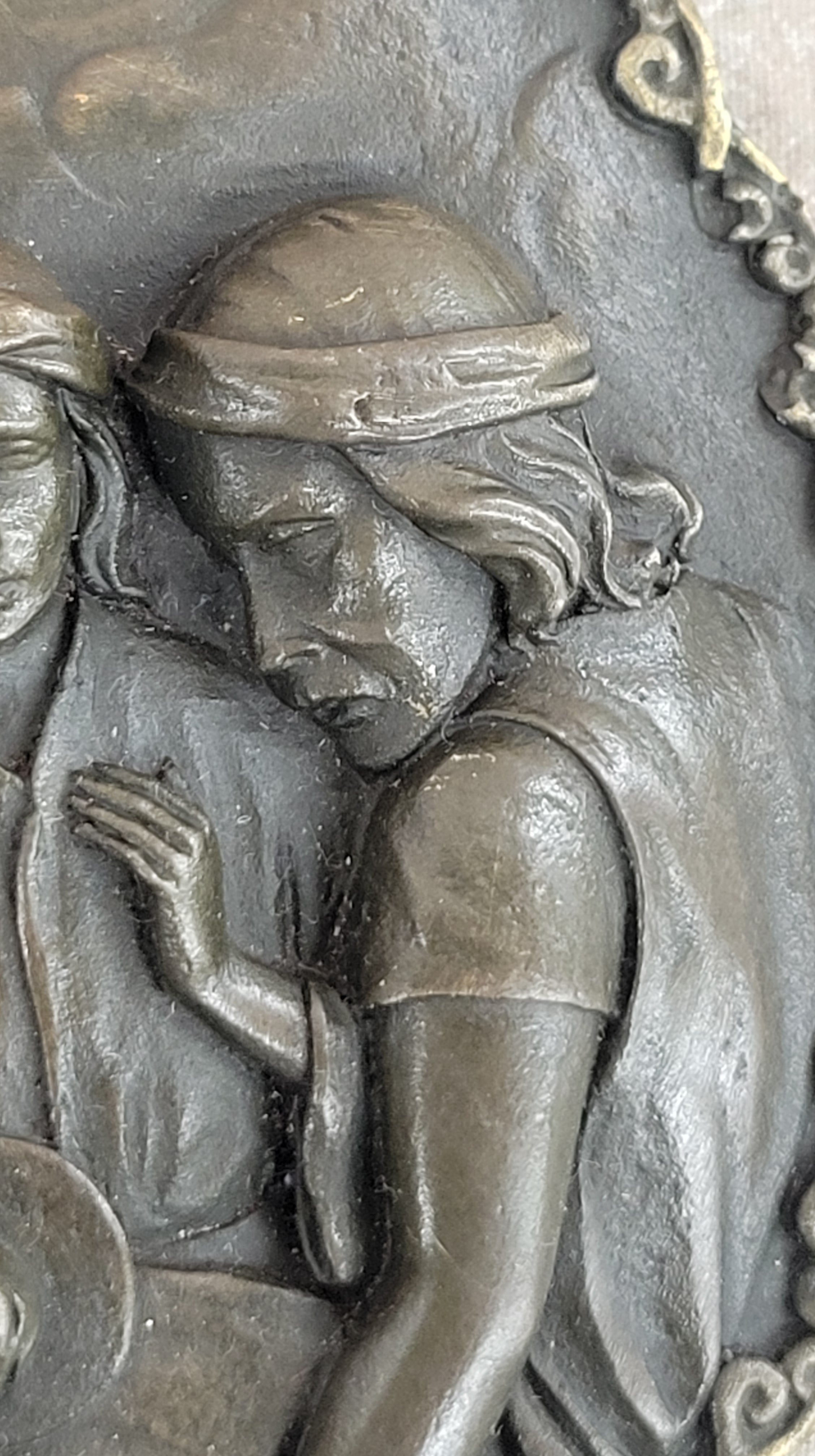 Bronze Nativity Scene Wall Plaque - Jesus Christ Art