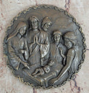 Bronze Nativity Scene Wall Plaque - Jesus Christ Art