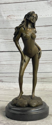 Nude Girl Female Figure Bronze Sculpture Statue by Aldo Vitaleh Contemporary Art