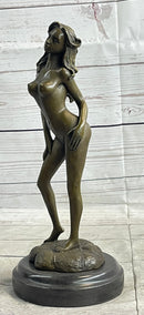 Nude Girl Female Figure Bronze Sculpture Statue by Aldo Vitaleh Contemporary Art