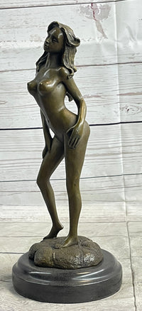 Nude Girl Female Figure Bronze Sculpture Statue by Aldo Vitaleh Contemporary Art
