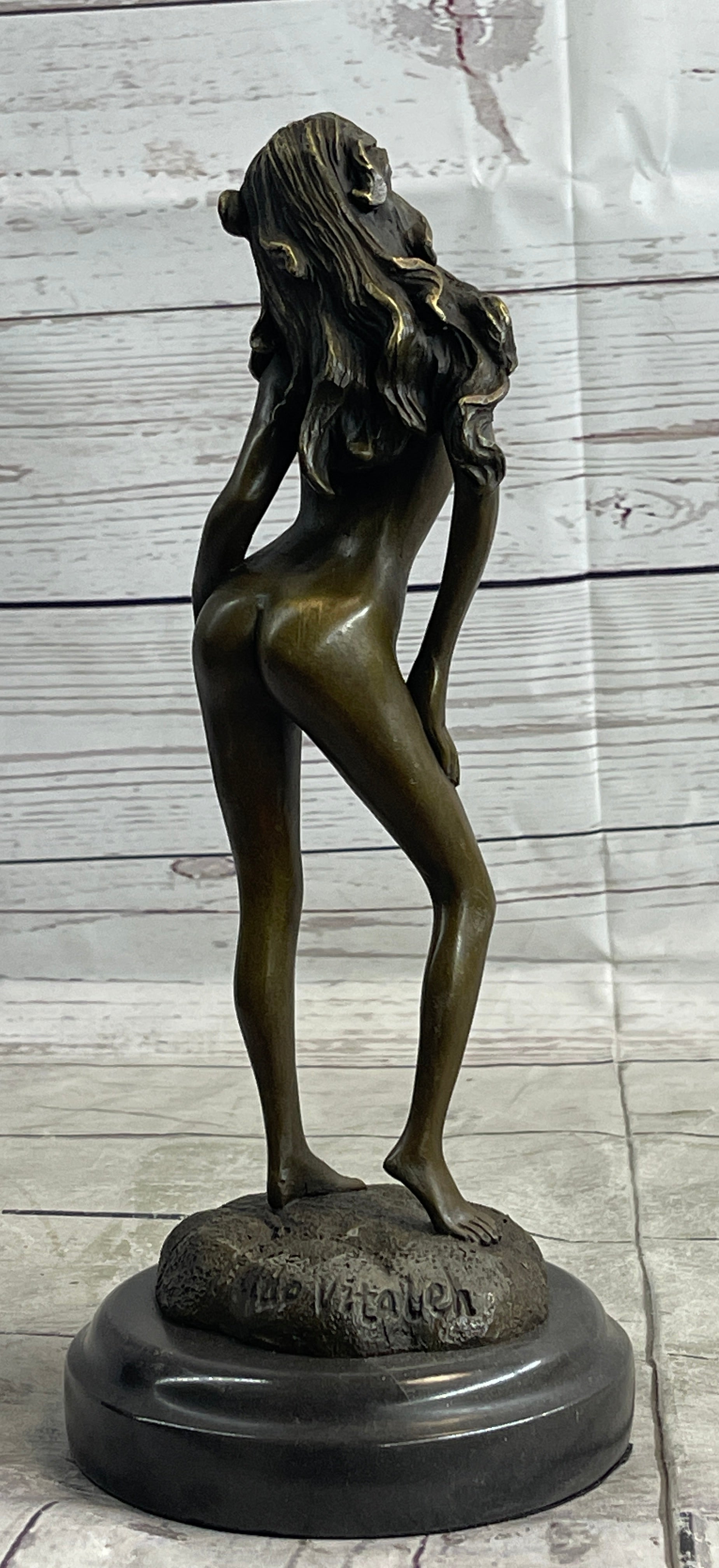 Nude Girl Female Figure Bronze Sculpture Statue by Aldo Vitaleh Contemporary Art