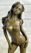 Nude Girl Female Figure Bronze Sculpture Statue by Aldo Vitaleh Contemporary Art