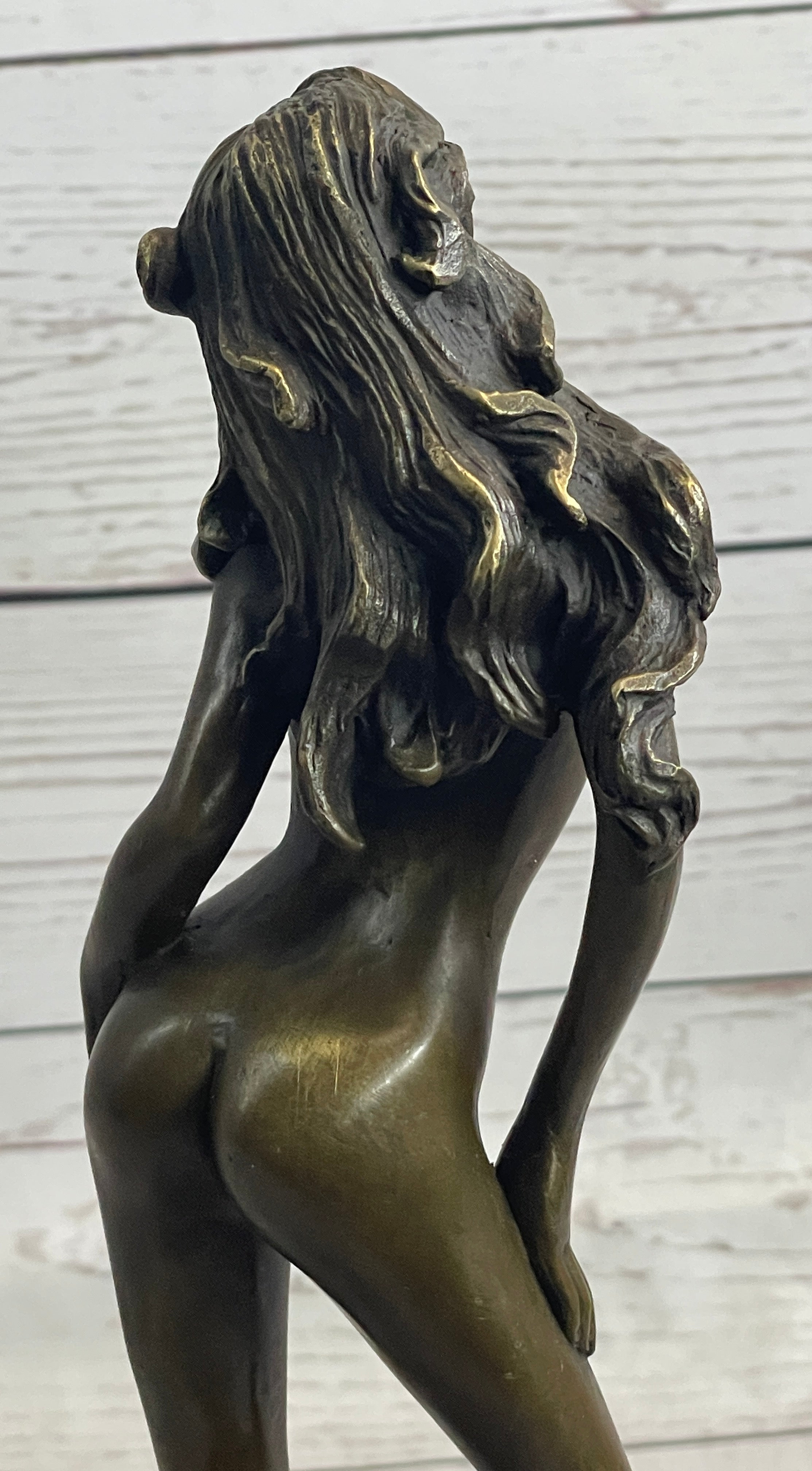 Nude Girl Female Figure Bronze Sculpture Statue by Aldo Vitaleh Contemporary Art