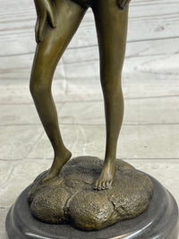 Nude Girl Female Figure Bronze Sculpture Statue by Aldo Vitaleh Contemporary Art