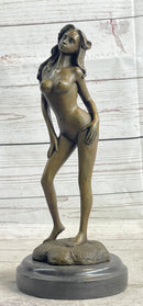 Nude Girl Female Figure Bronze Sculpture Statue by Aldo Vitaleh Contemporary Art