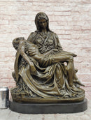 Extra Large Pieta Genuine Bronze Signed Valli Hand Made Classic Figurine