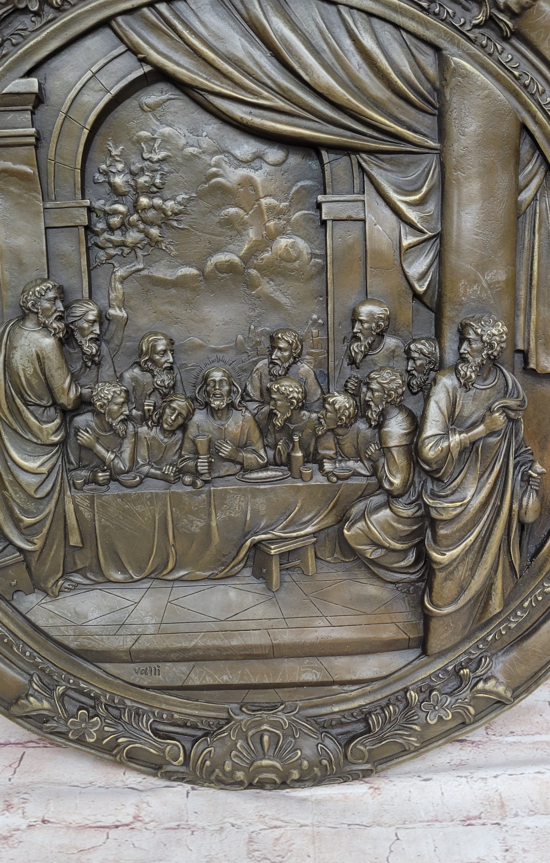 The Last Supper Bronze Metal Wall Hanging Art Plaque