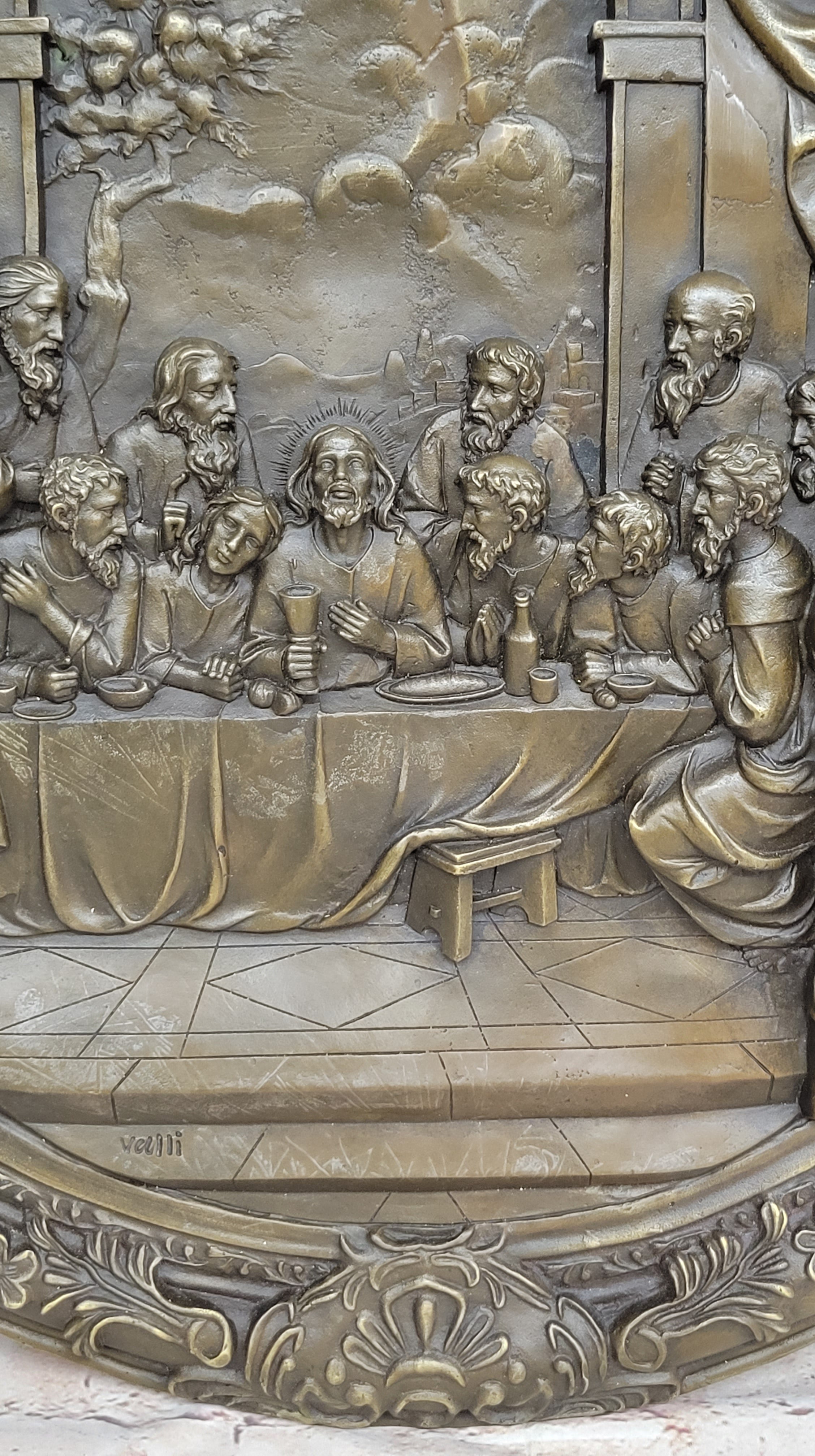 The Last Supper Bronze Metal Wall Hanging Art Plaque