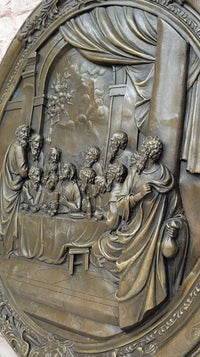 The Last Supper Bronze Metal Wall Hanging Art Plaque