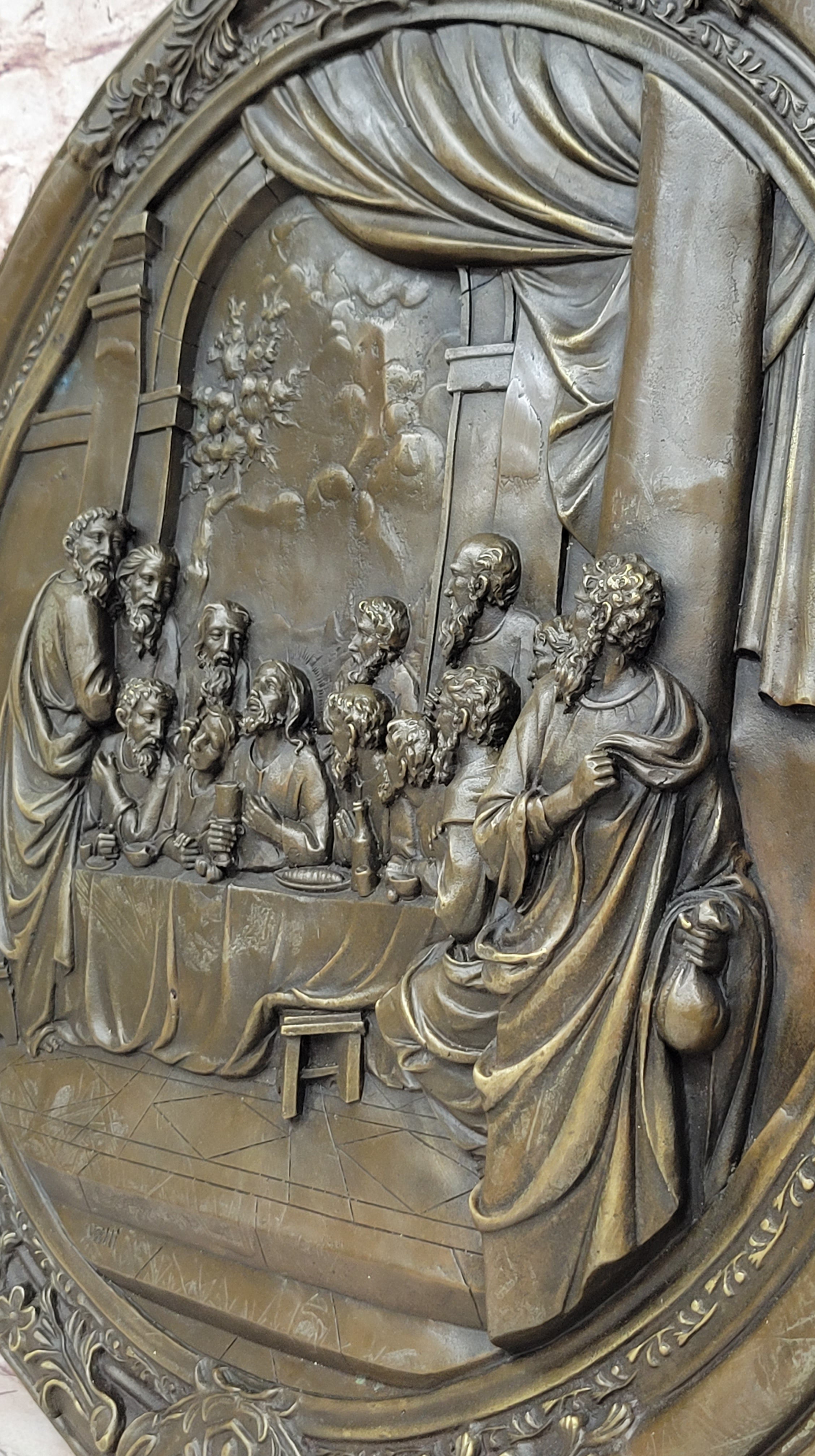 The Last Supper Bronze Metal Wall Hanging Art Plaque