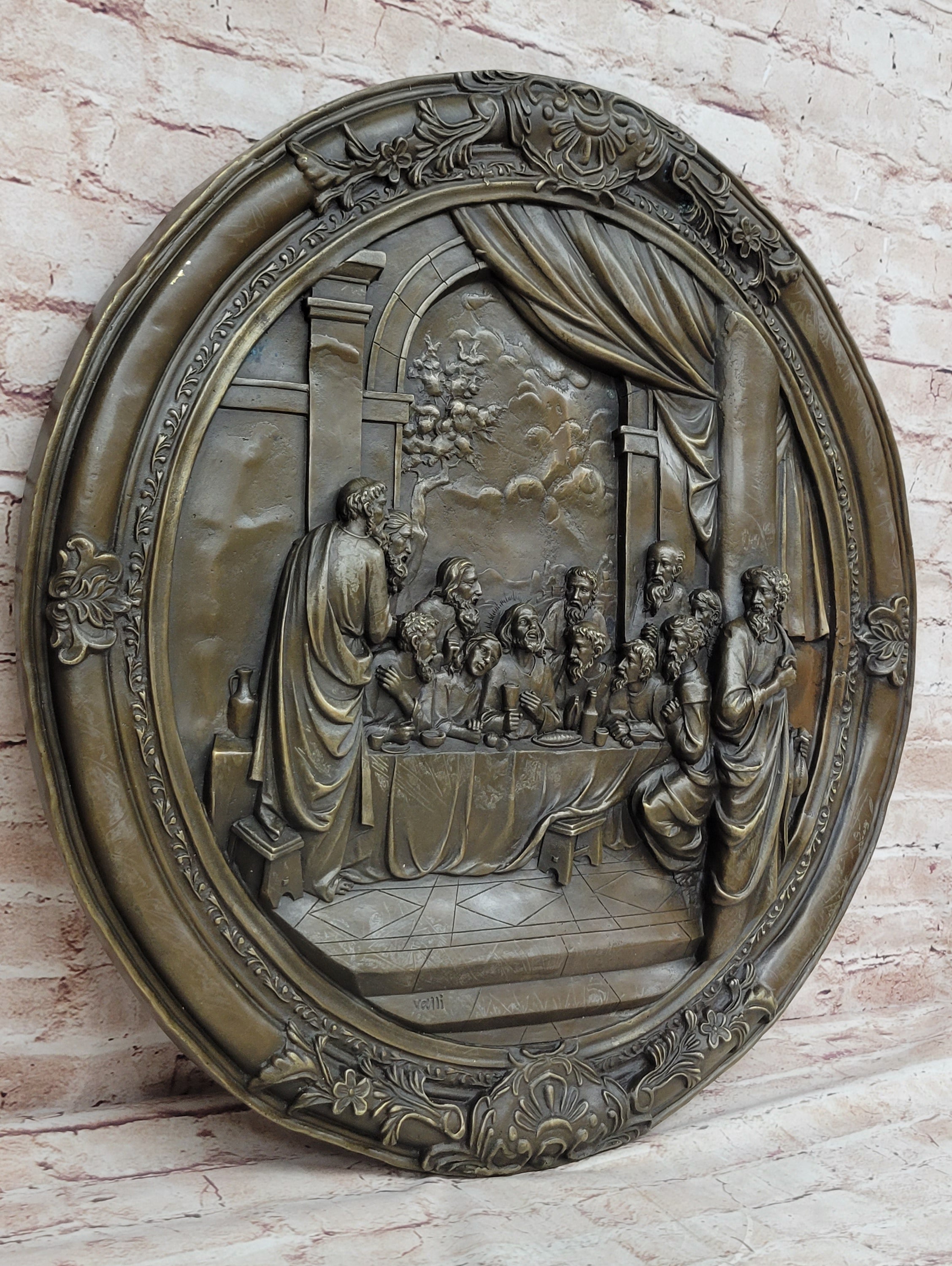 The Last Supper Bronze Metal Wall Hanging Art Plaque