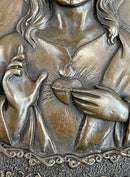 Valli Hand Crafted Wall Mount Jesus Portrait Bronze Sculpture NR