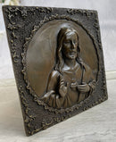 Valli Hand Crafted Wall Mount Jesus Portrait Bronze Sculpture NR