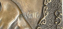 Valli Hand Crafted Wall Mount Jesus Portrait Bronze Sculpture NR