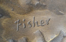 Native American Indian on Horseback Bronze Sculpture on Marble Base