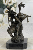 Large Arizona Cowboy Bronze Sculpture by Remington