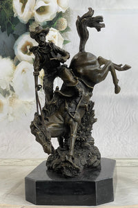 Large Arizona Cowboy Bronze Sculpture by Remington