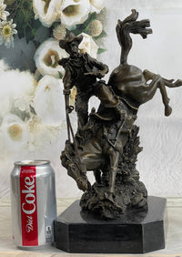 Large Arizona Cowboy Bronze Sculpture by Remington