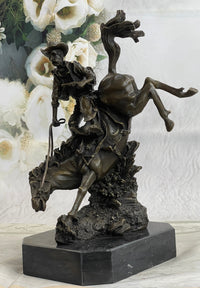 Large Arizona Cowboy Bronze Sculpture by Remington