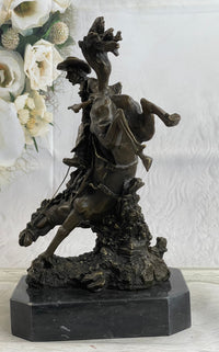Large Arizona Cowboy Bronze Sculpture by Remington