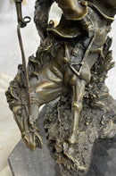 Large Arizona Cowboy Bronze Sculpture by Remington