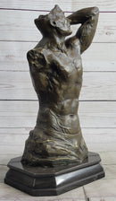Abstract Surrealist Muscular Male Torso Bronze Sculpture