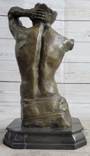 Abstract Surrealist Muscular Male Torso Bronze Sculpture