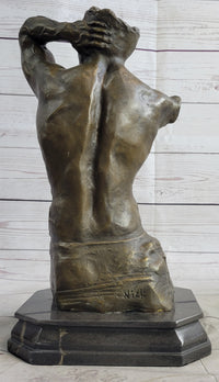Abstract Surrealist Muscular Male Torso Bronze Sculpture